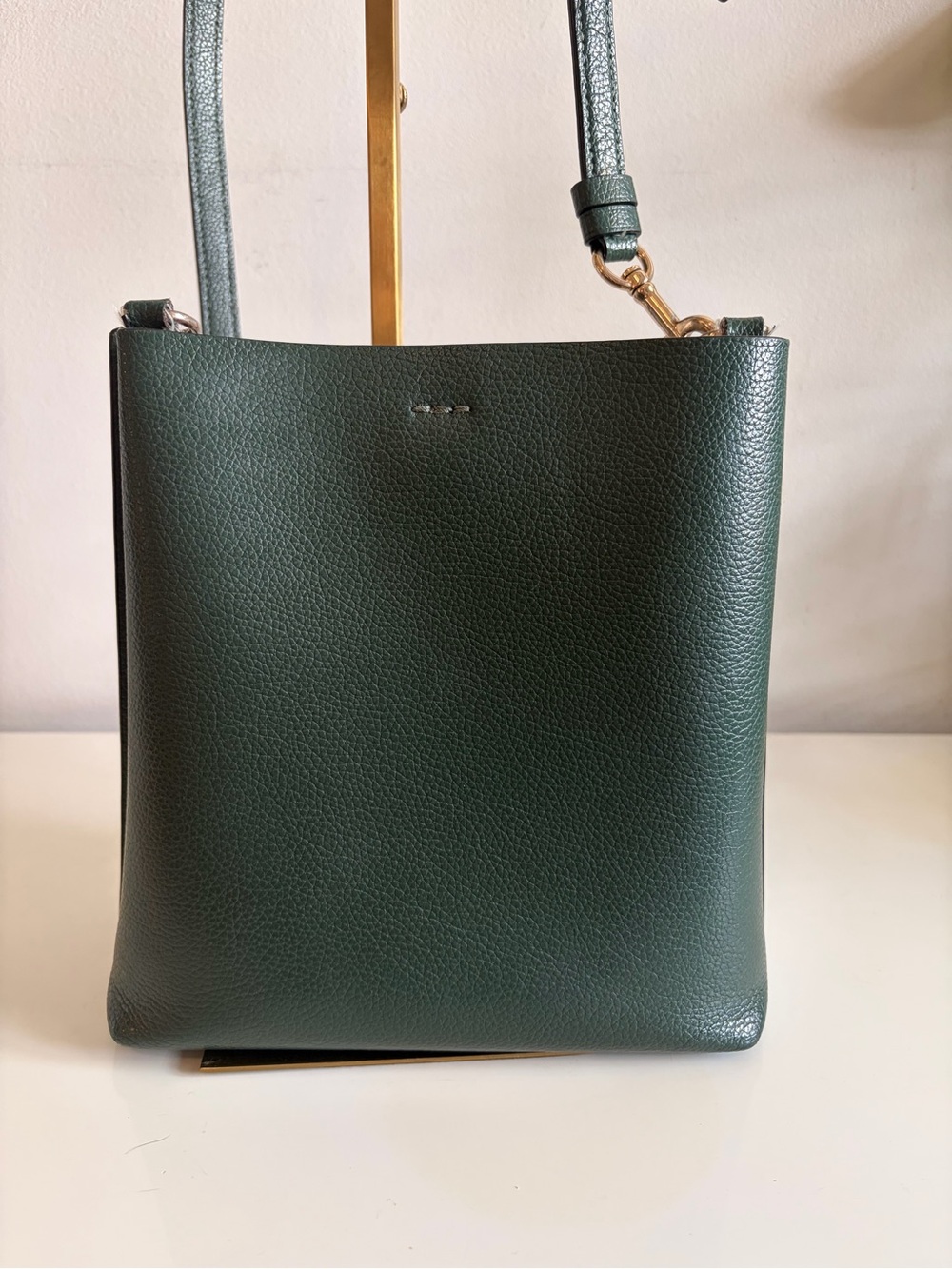 COACH Mollie Bucket Bag 22. Amazon Green Pebbled Leather, Read ⬇️ ! - Picture 5 of 16